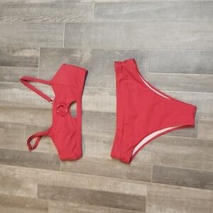 Shein brand red bikini